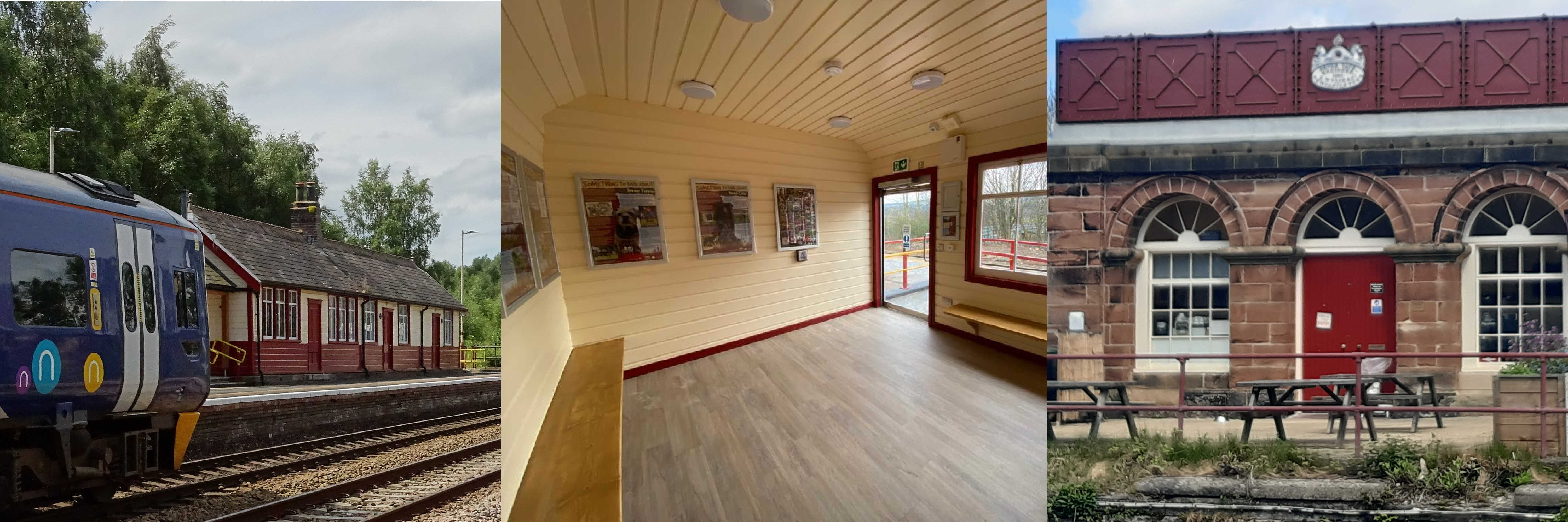 Haltwhistle platform 2 inside the waiting room and the cafe