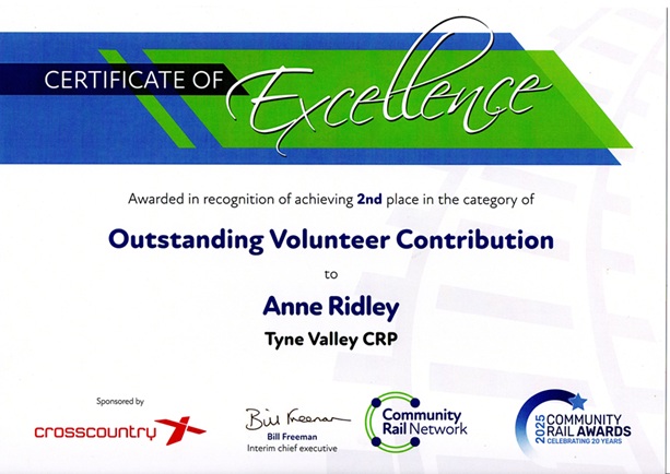 Outstanding Volunteer Contribution Certificate
